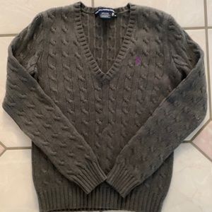 Ralph Lauren Sport Grey Cable Knit Sweater